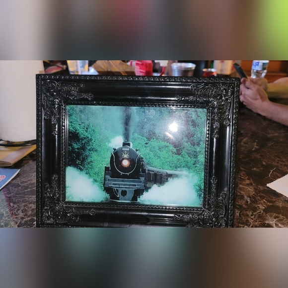 Other - Vtg Kingstar Railroad Train Motion Light Up Picture Frame w/ Sound see details